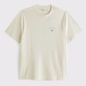 Abercrombie & Fitch Cream Short Sleeve Tee